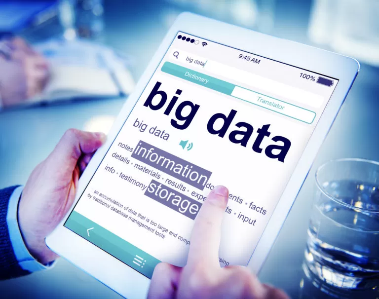 big data definition on a tablet